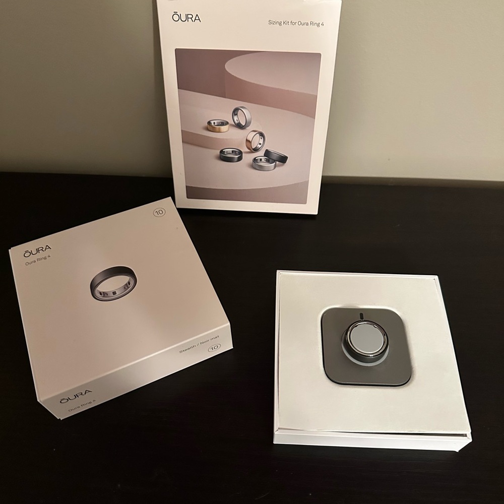 Oura Black and Silver Ring